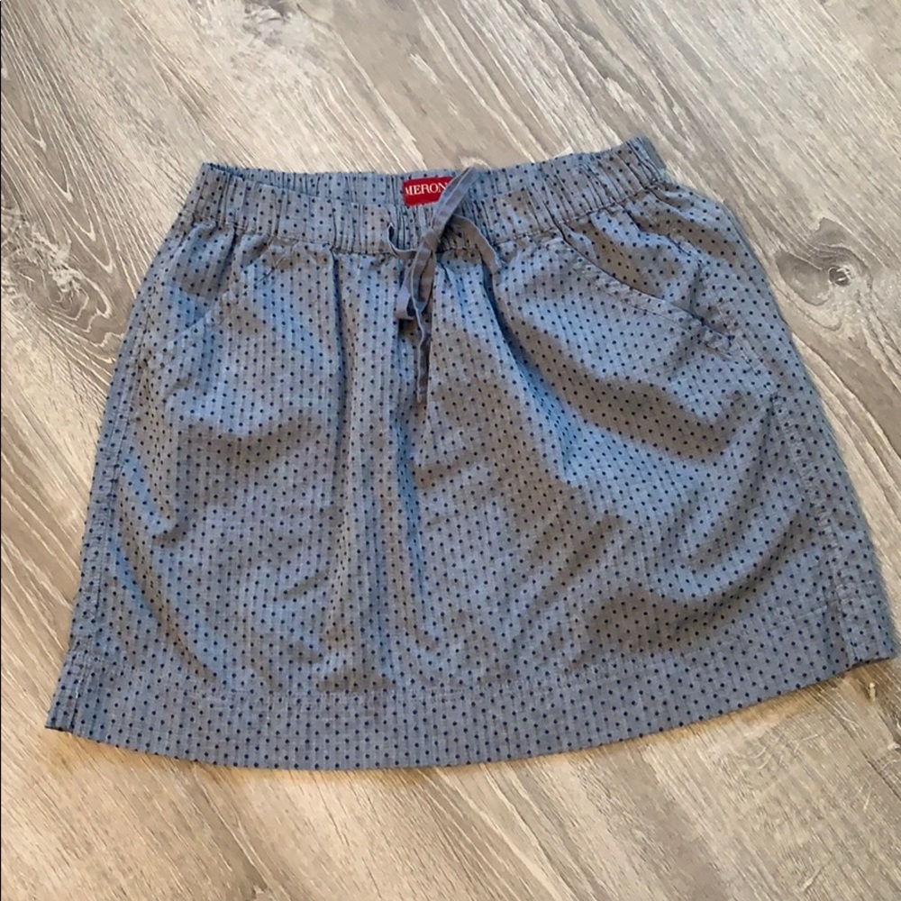 Merona chambray polka dot skirt